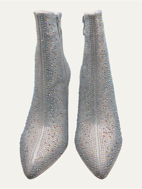 TOP Moda Shoes - Top Moda Silver Rhinestone Ankle Boots Size 7.5 NIB Bridal Glam Western Glam